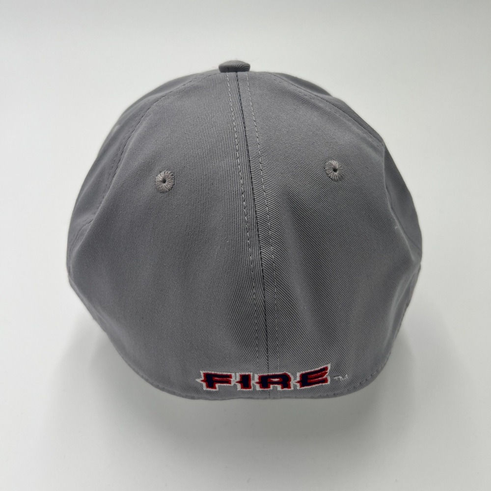 Chicago Fire FC Gray Stretch Fit Hat MLS Soccer L/XL Embroidered Logo - Picture 3 of 9